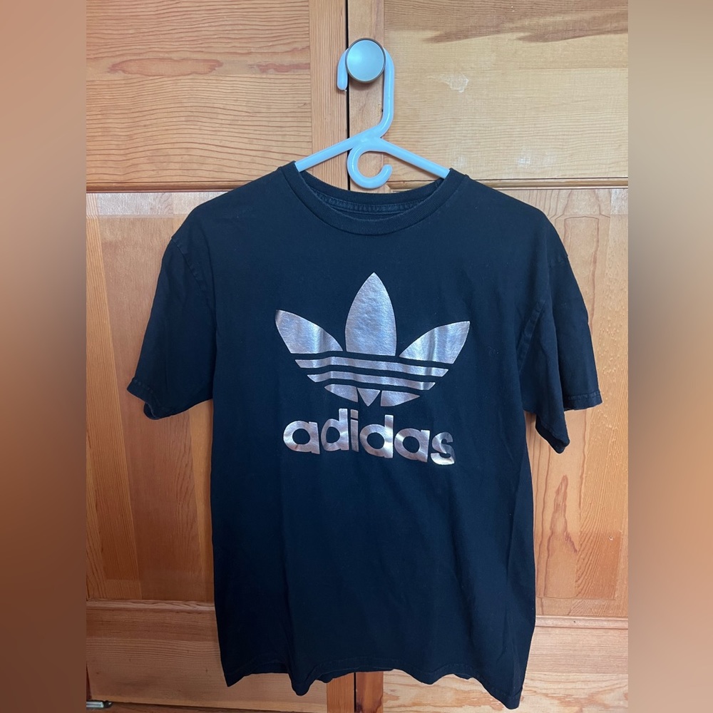 Adidas Limited Edition Rosegold Double Logo Tee Shirt Trefoil